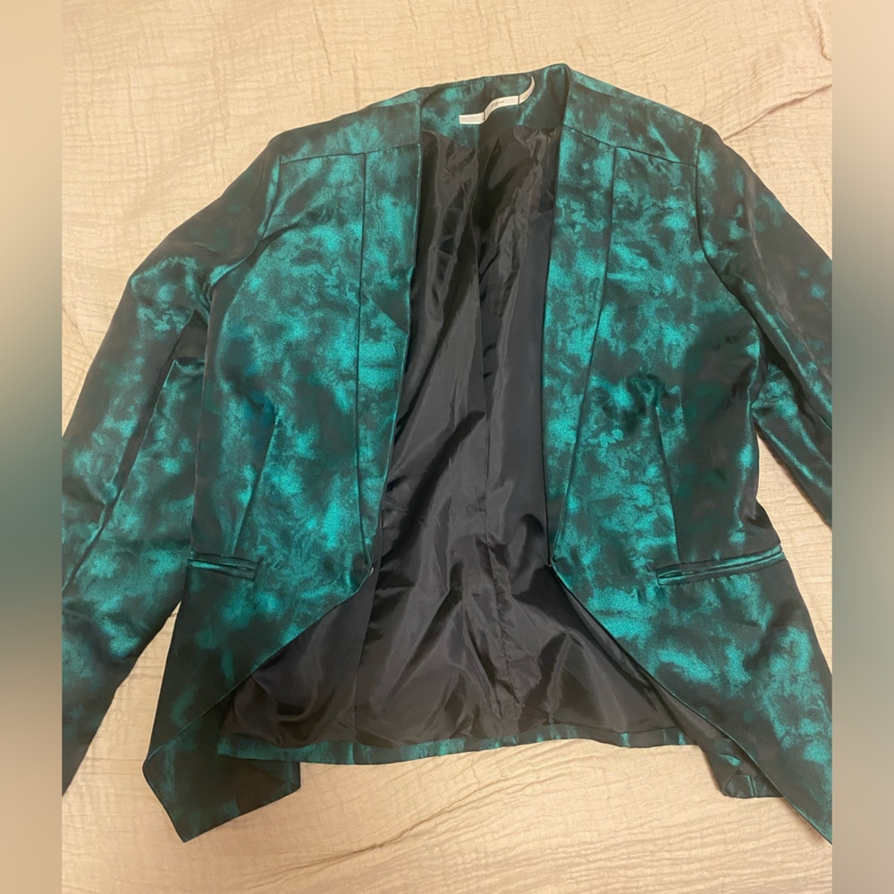 Metallic Green opened blazer jacket